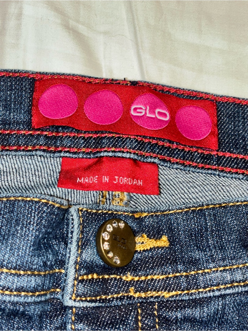 Dark Blue Women's Bootcut Jeans with Back Pocket Embellishment